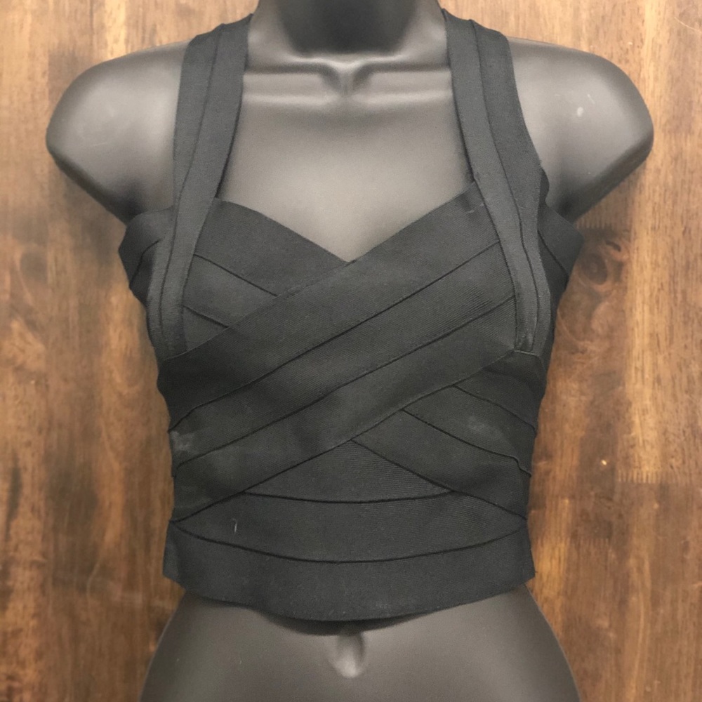 Black Bondage Crop Top